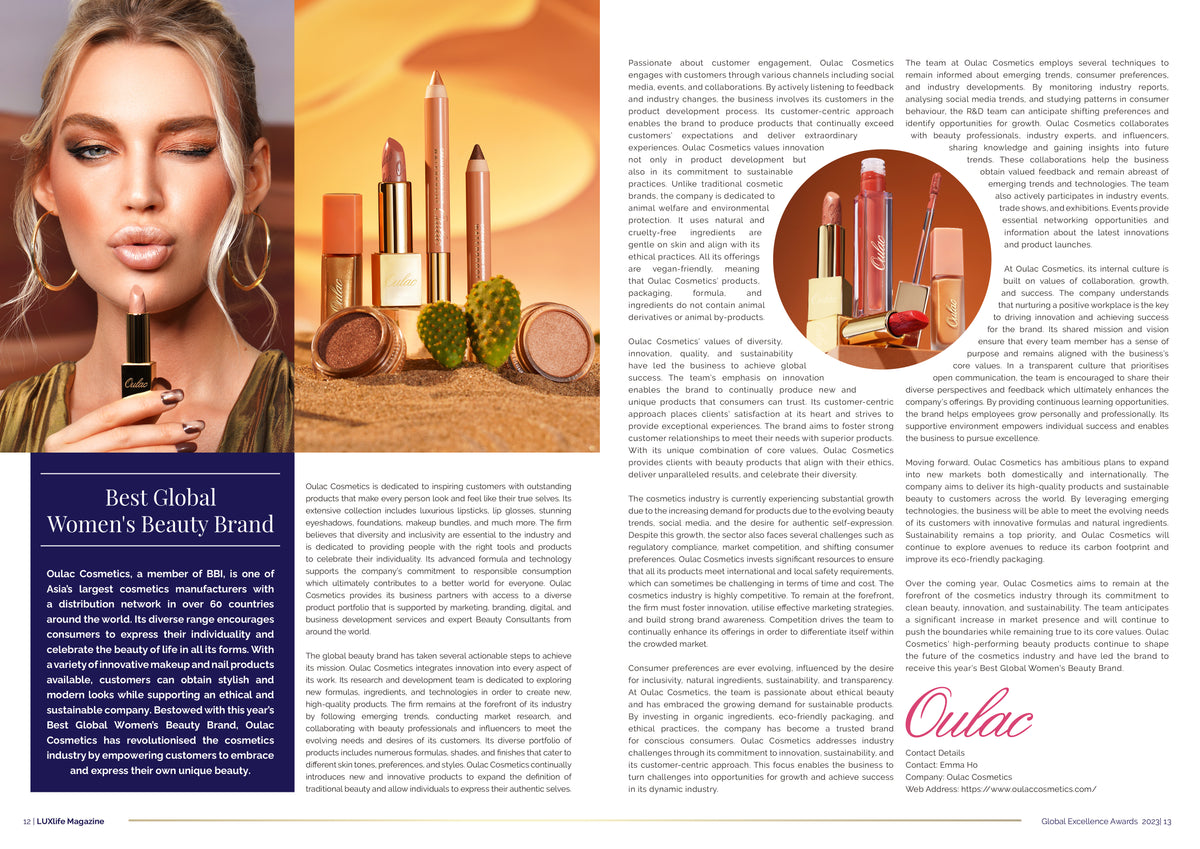 OULAC Beauty Brand Wins