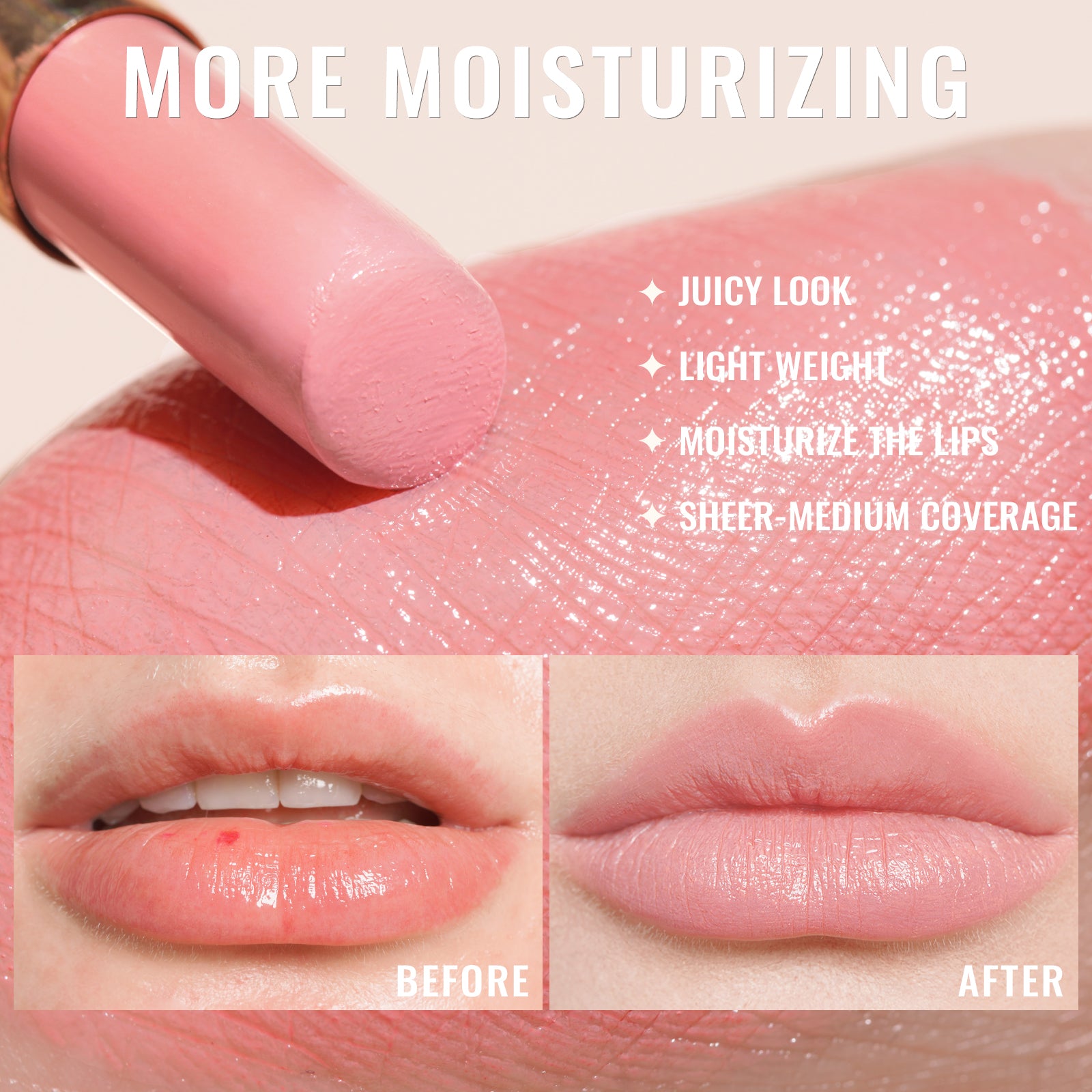 Moisture Shine Lipstick | G22 Peachy Keen
