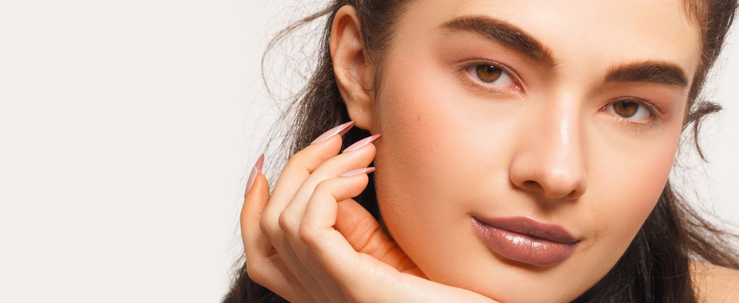 “Beauty makeup look with flawless, natural coverage