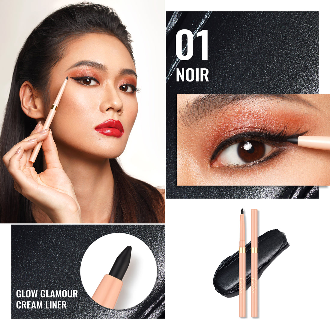 Glow Glamour Eyeliner | 01 Noir