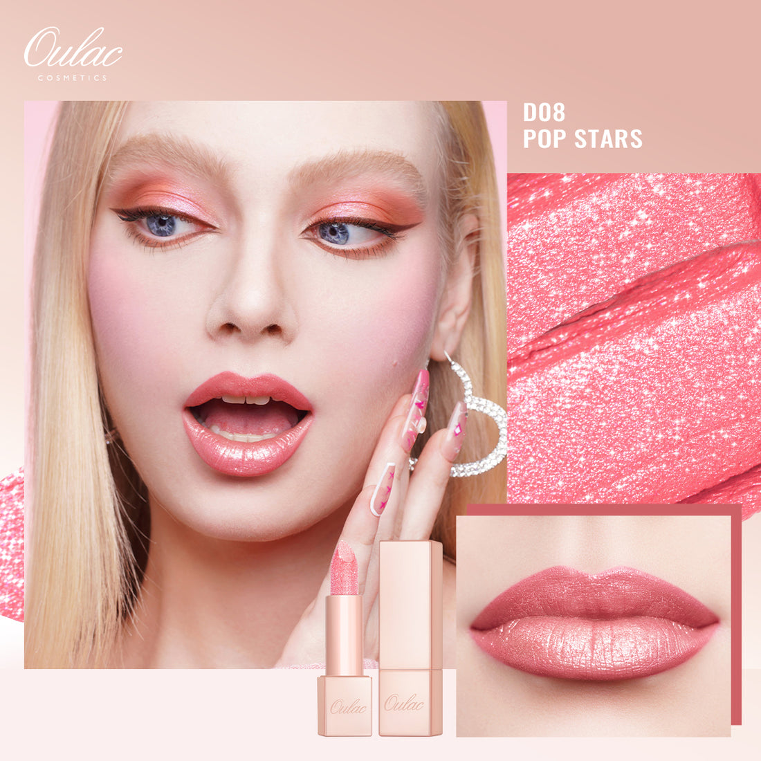 Infinity Shine Lipstick | D08 Pop Stars