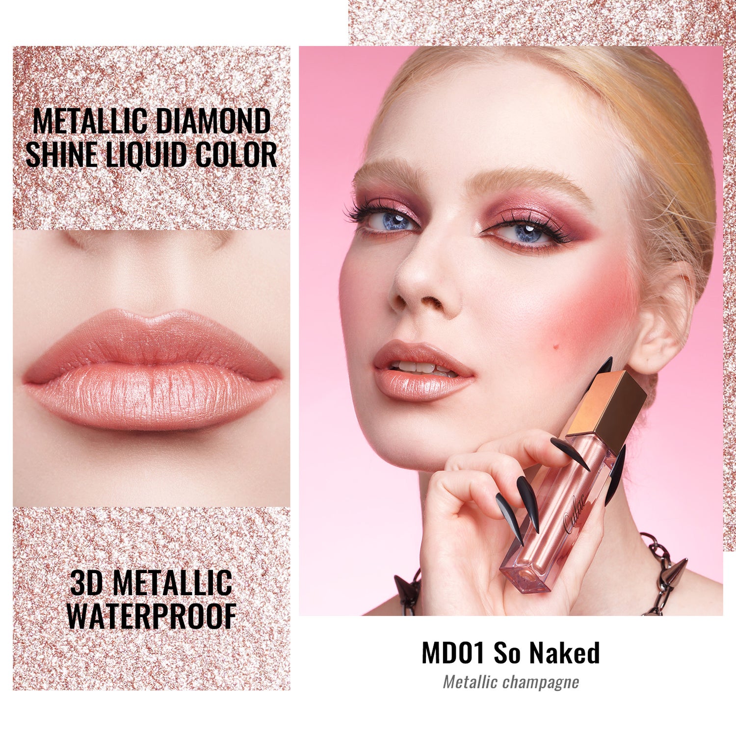 Metallic Liquid Gloss | MD01 So Naked Oulac Cosmetics Official Metallic Liquid Gloss | MD01 So Naked Oulac Cosmetics Official