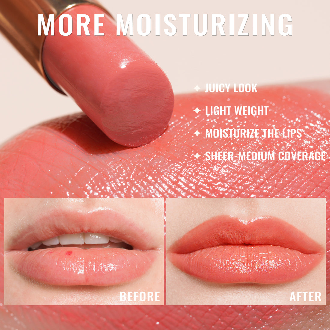Moisture Shine Lipstick | G18 Coral Rhythm
